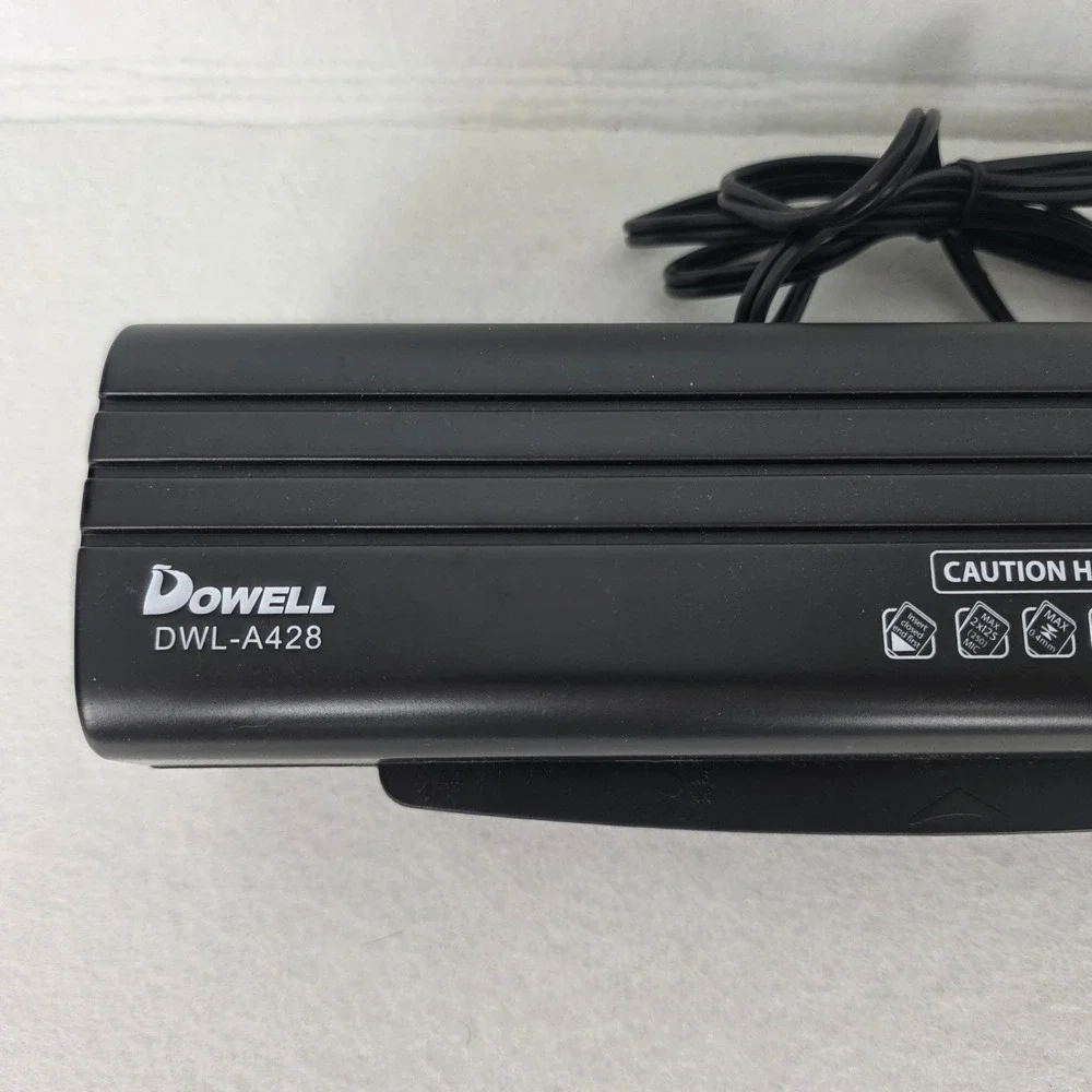 Dowell DWL-A428 Thermal Laminator Machine Black Document Photo Protector AC120V